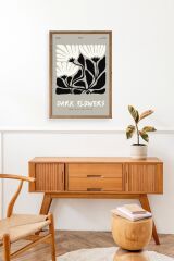 Çiçek Ahşap Çerçeveli Tablo 17 x 23