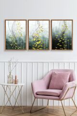 Soyut Hayvanlar Ahşap Çerçeveli Tablo 30 x 42