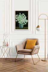 Çiçekler Ahşap Çerçeveli Tablo 17 x 23