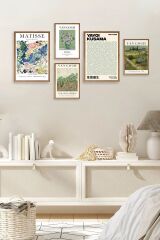 Ünlü Tablo Seti 5'li Tablo 30 x 40