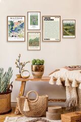 Ünlü Tablo Seti 5'li Tablo 30 x 40