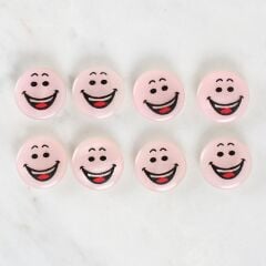 Loren Crafts 8'li Gülen Yüz Düğme - 1025