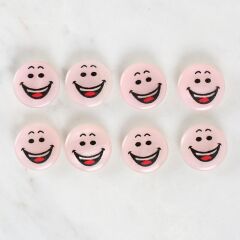 Loren Crafts 8'li Gülen Yüz Düğme - 1025