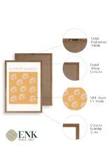 Çiçek Pazarı Ahşap Çerçeveli Tablo 50 x 70