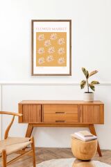 Çiçek Pazarı Ahşap Çerçeveli Tablo 50 x 70