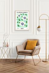 Çiçek Ahşap Çerçeveli Tablo 17 x 23