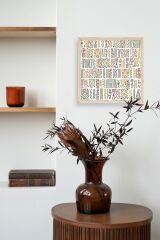 Çizgiler Ahşap Çerçeveli Tablo 42 x 42