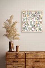 Çizgiler Ahşap Çerçeveli Tablo 23 x 23