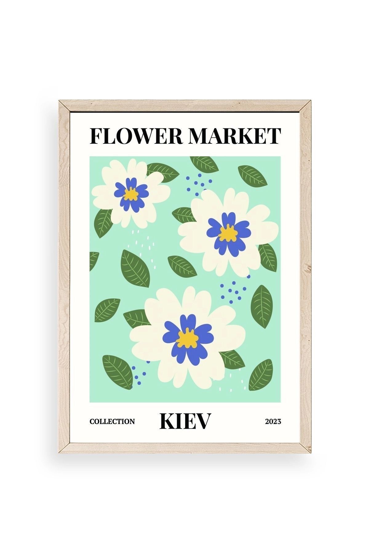 Çiçek Ahşap Çerçeveli Tablo 50 x 70