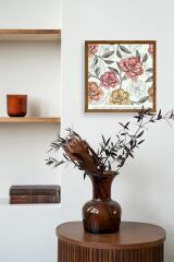 Gül Ahşap Çerçeveli Tablo 23 x 23