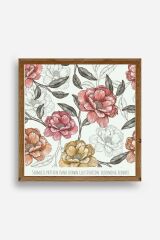 Gül Ahşap Çerçeveli Tablo 42 x 42