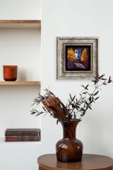 İki Ruh Hali Kadın Çerçeveli Taş Tablo 20 cm