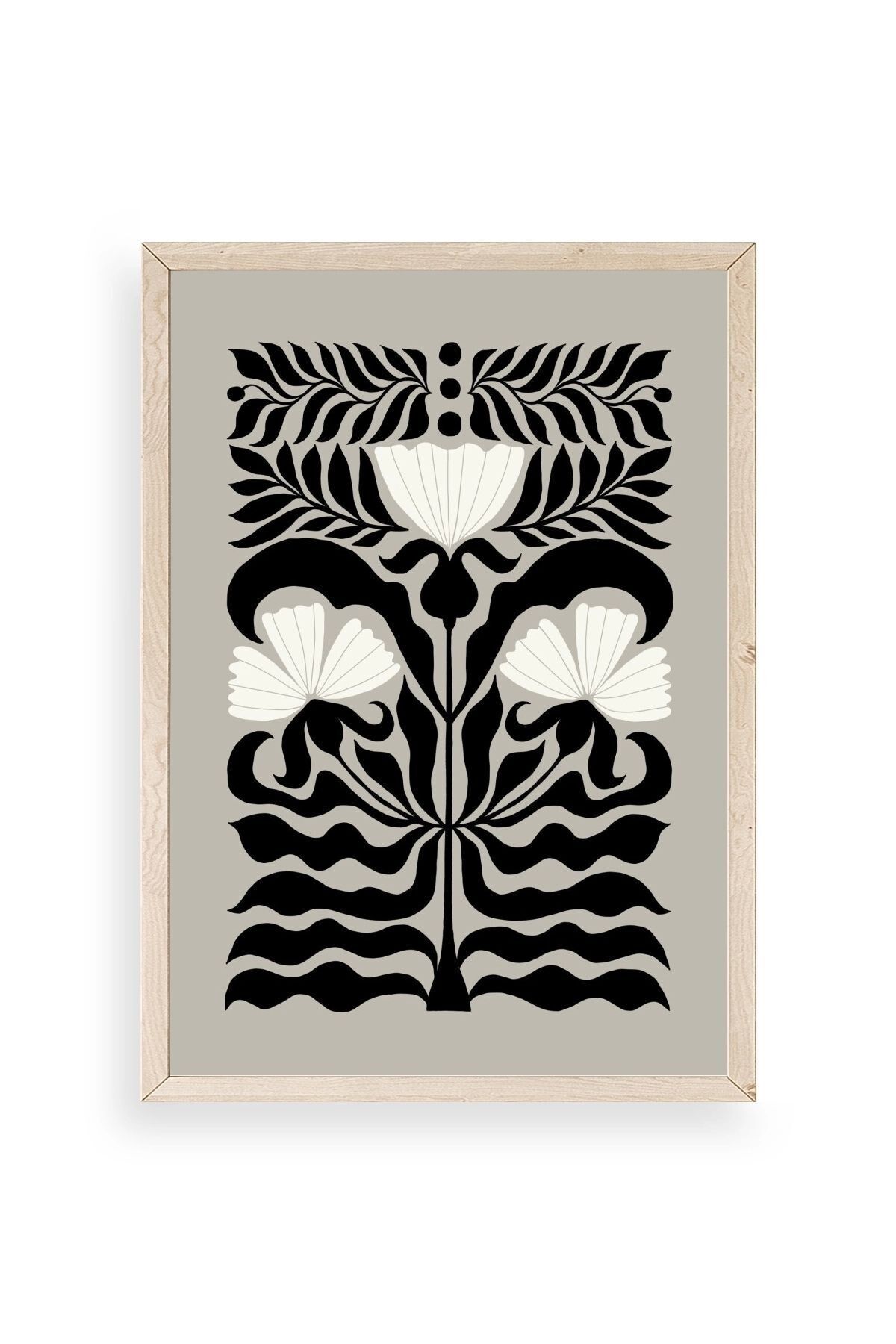 Çiçek Ahşap Çerçeveli Tablo 17 x 23