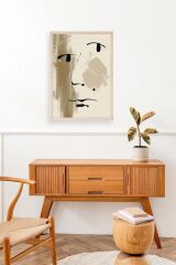 Soyut Yüz Ahşap Çerçeveli Tablo 23 x 30