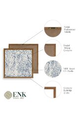 Yaprak Ahşap Çerçeveli Tablo 23 x 23