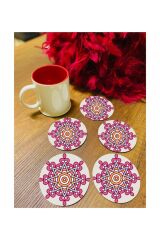 Desenli Bardak Altlığı