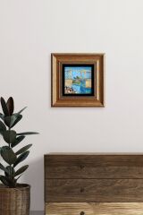 Köprü Çerçeveli Taş Tablo 20 cm