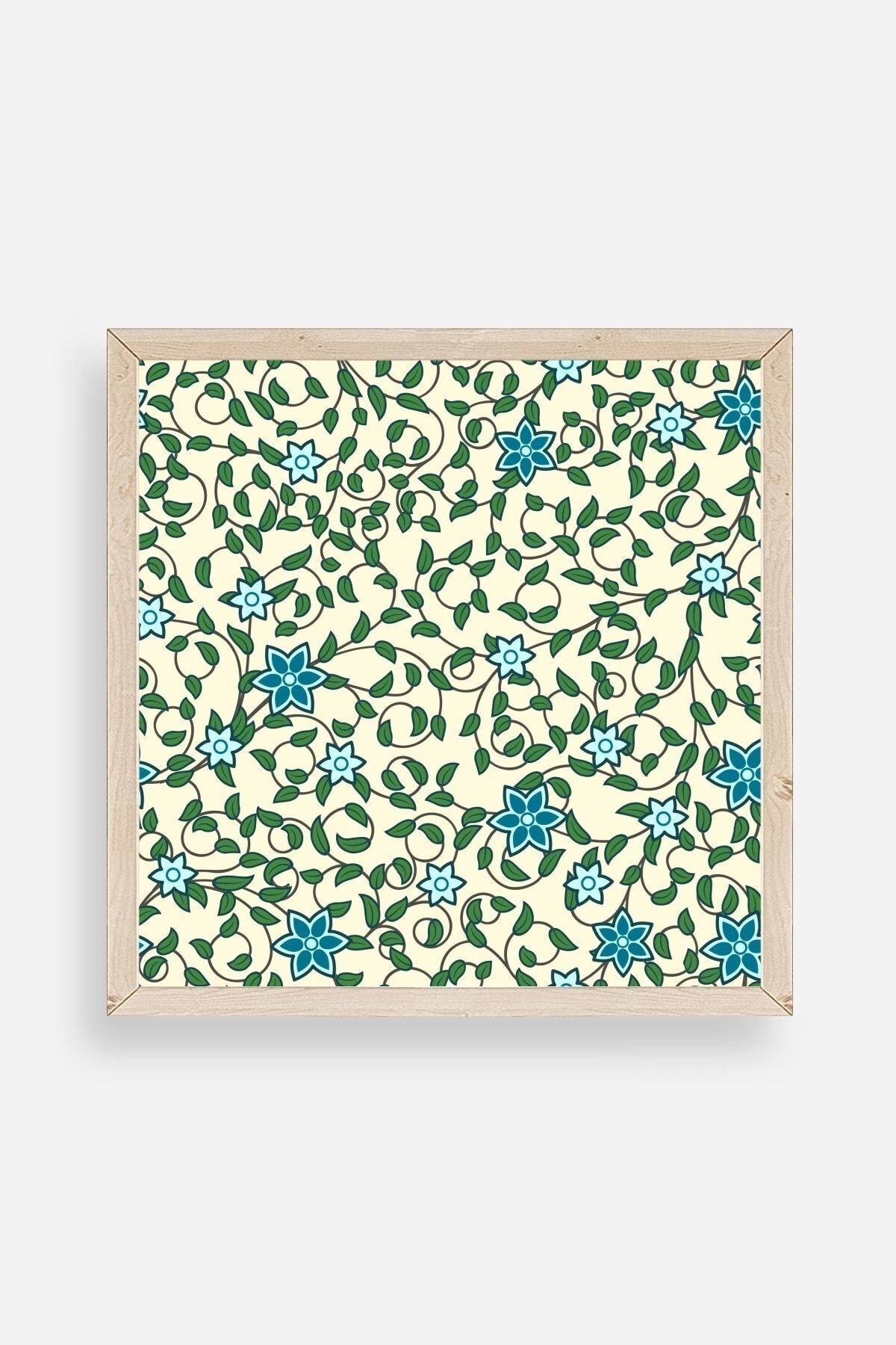 Çiçek Ahşap Çerçeveli Tablo 23 x 23