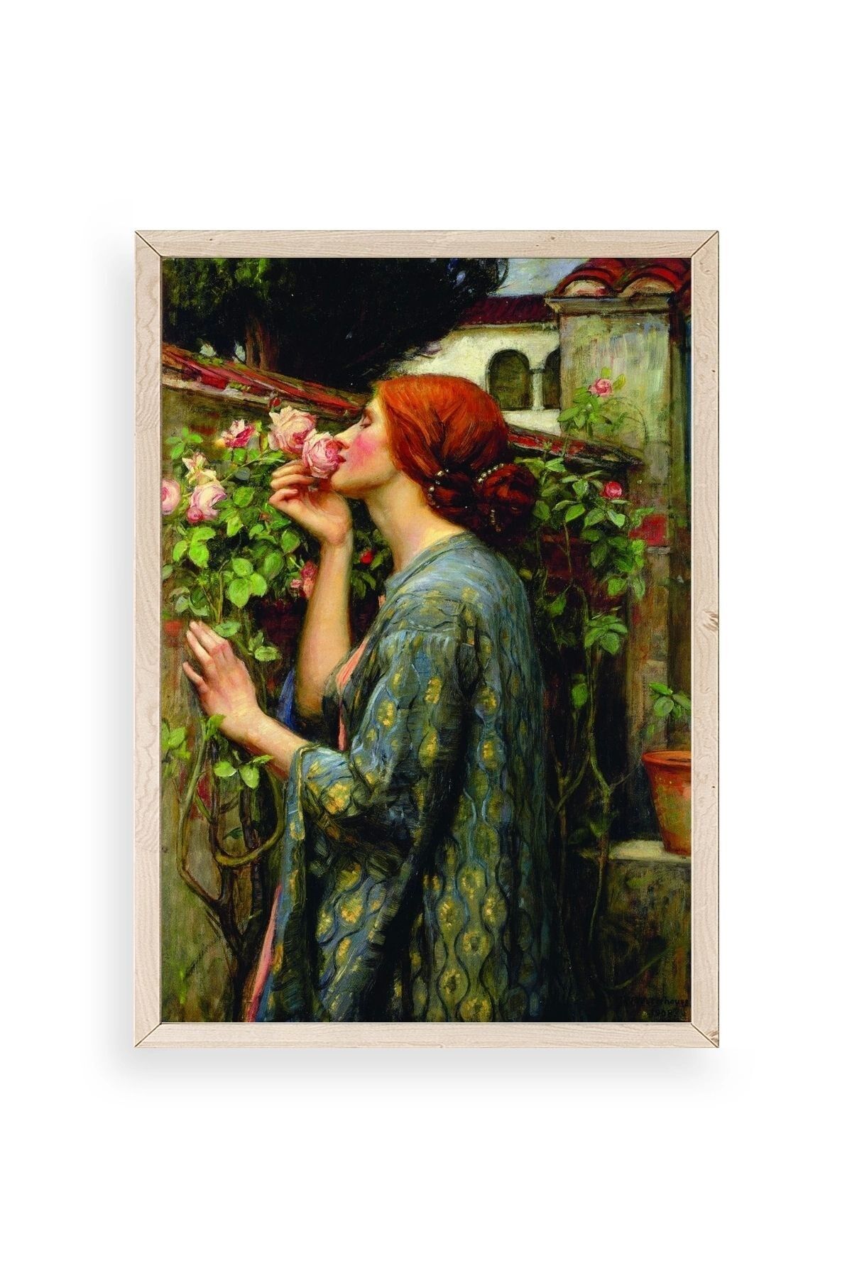 Kadın Ahşap Çerçeveli Tablo 30 x 42