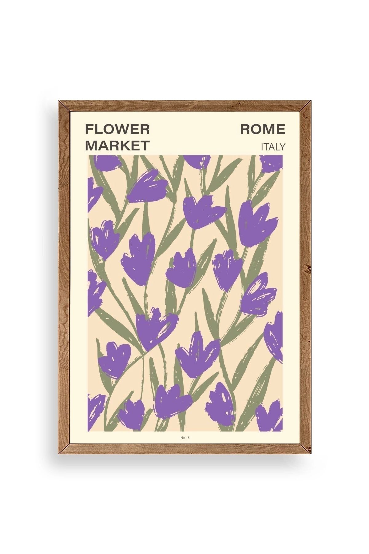 Çiçek Ahşap Çerçeveli Tablo 30 x 42