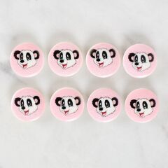Loren Crafts 8'li Panda Düğme - 1054