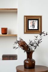 Ananas Çerçeveli Taş Tablo 20 cm