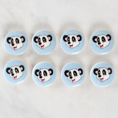 Loren Crafts 8'li Panda Düğme - 1059