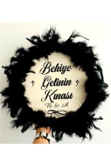 Siyah Tüylü Gelin Tefi 28 cm