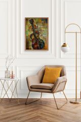 Keman Ahşap Çerçeveli Tablo 50 x 70