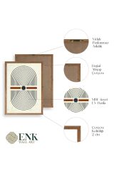 Rahatlatıcı Şekiller Üçlü Ahşap Çerçeveli Tablo 50 x 70