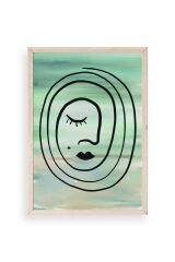 Soyut Ahşap Çerçeveli Tablo 17 x 23