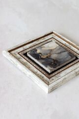 Desenli Çerçeveli Taş Tablo , Çerçeveli Taş Duvar Dekoru-enkcrcvtbl-00176 20 cm