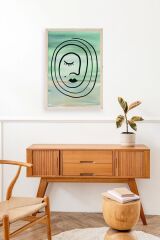 Soyut Ahşap Çerçeveli Tablo 23 x 30