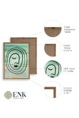 Soyut Ahşap Çerçeveli Tablo 23 x 30