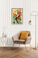 Çiçek Ahşap Çerçeveli Tablo 17 x 23