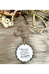 Öğretmenler Günü Baskılı Anahtarlık - Atatürk Imza