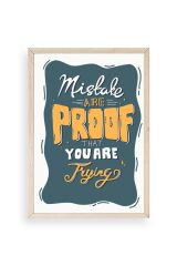 Motto Ahşap Çerçeveli Tablo 23 x 30