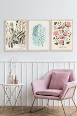 Harmony Üçlü Ahşap Çerçeveli Tablo 40 x 60