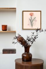 Çiçek Ahşap Çerçeveli Tablo 23 x 23