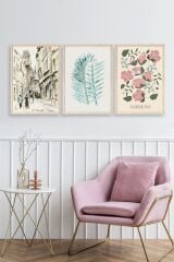 Harmony Üçlü Ahşap Çerçeveli Tablo 30 x 40