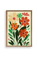 Çiçek Ahşap Çerçeveli Tablo 50 x 70