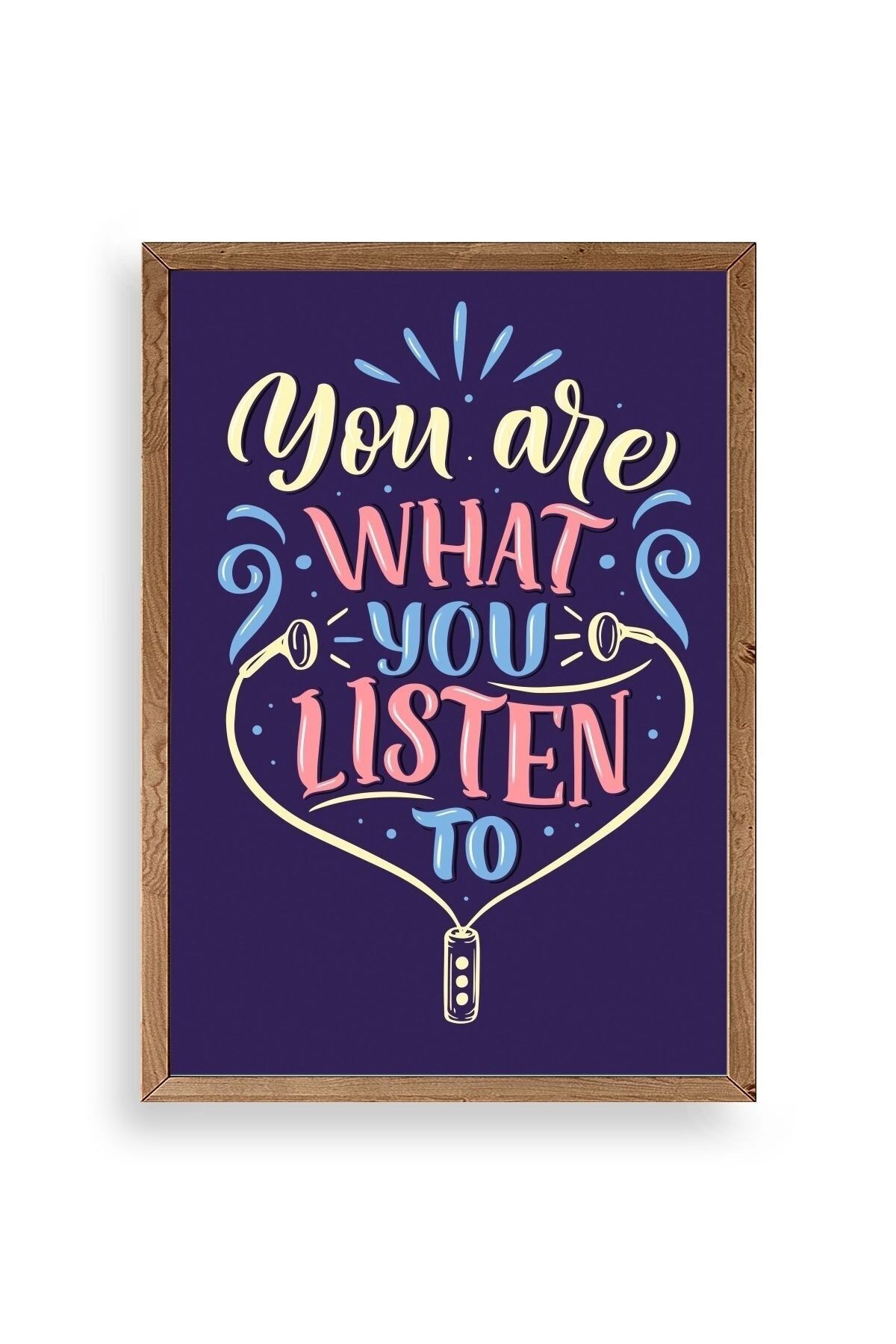 Motto Ahşap Çerçeveli Tablo 23 x 30