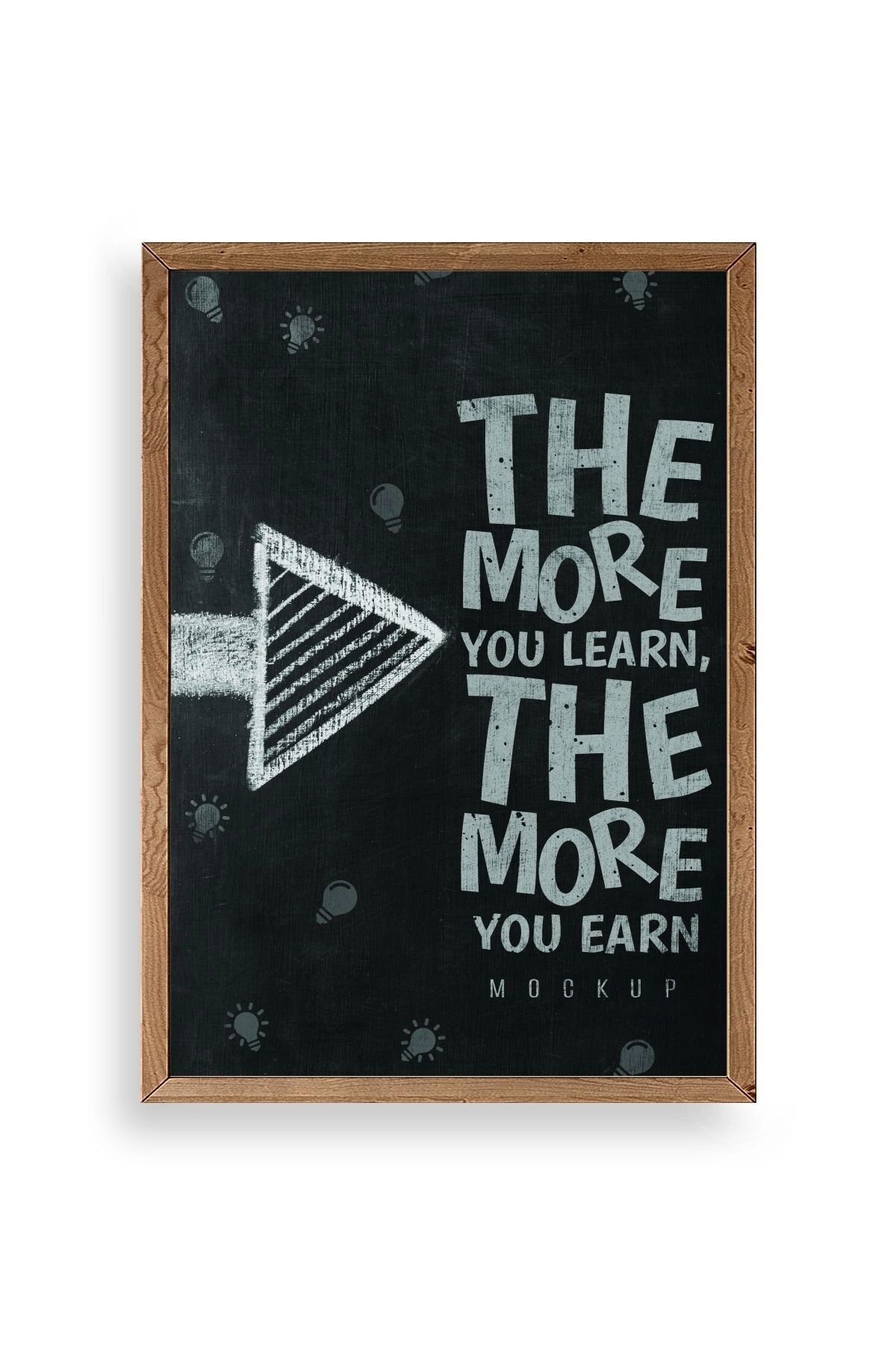 Motto Ahşap Çerçeveli Tablo 17 x 23