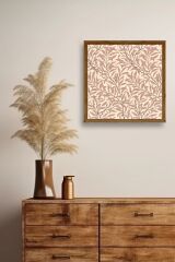 Yaprak Ahşap Çerçeveli Tablo 50 x 50