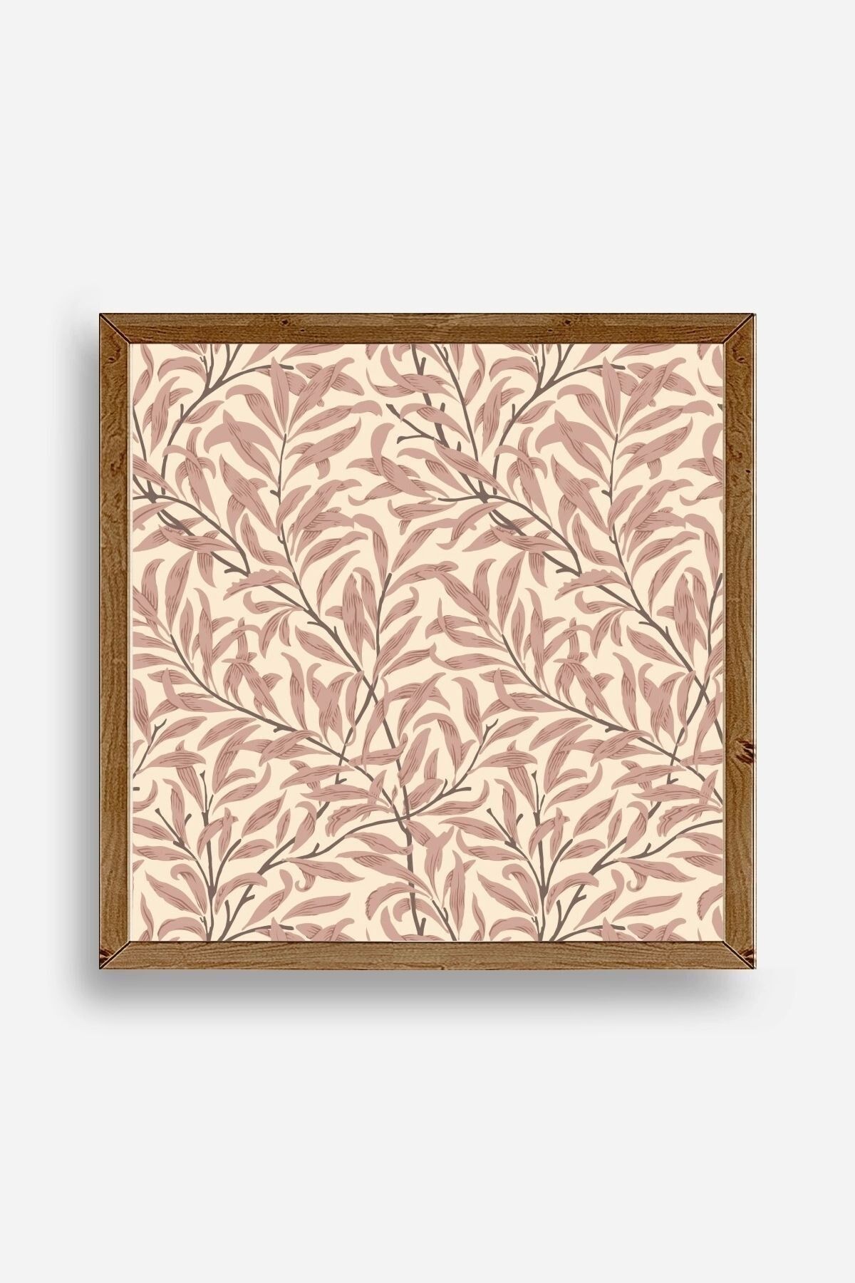 Yaprak Ahşap Çerçeveli Tablo 23 x 23