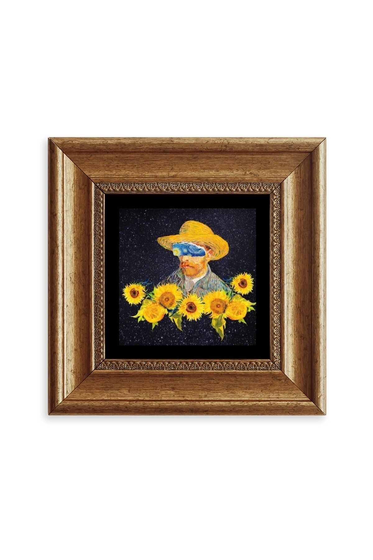 Van Gogh Çerçeveli Taş Tablo 20 cm