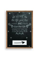 Motto Ahşap Çerçeveli Tablo 23 x 30