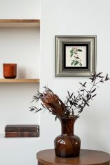 Yapraklar ve Kuş Çerçeveli Taş Tablo 20 cm