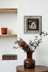 Sevgililer Çerçeveli Taş Tablo 20 cm