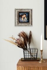Sevgililer Çerçeveli Taş Tablo 20 cm
